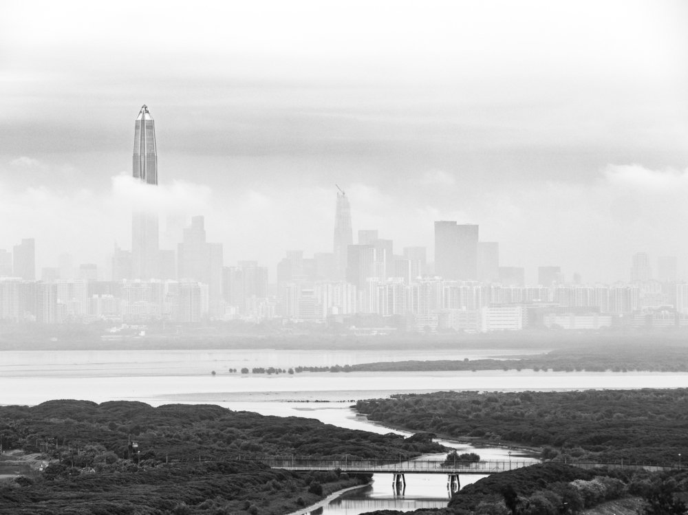 Viewing from Hong Kong towards the Mainland China