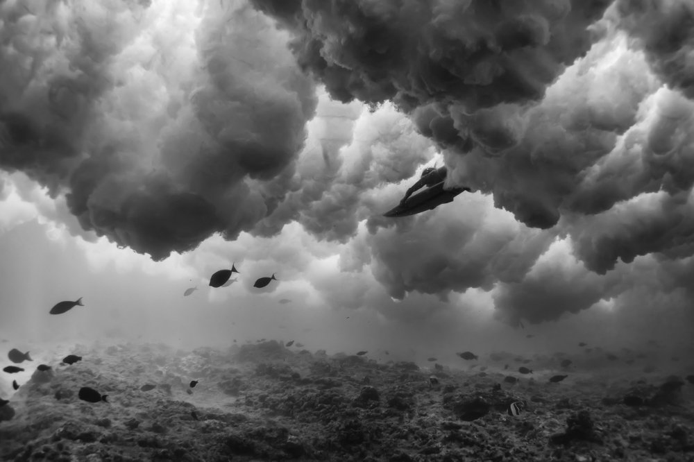 В облаках...