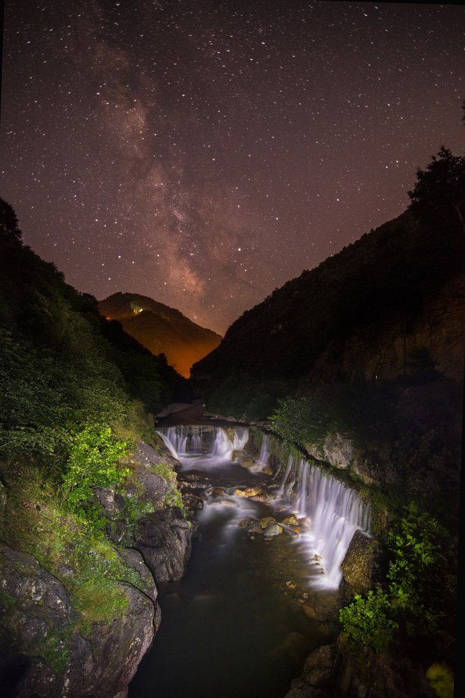 waterfall star exposure