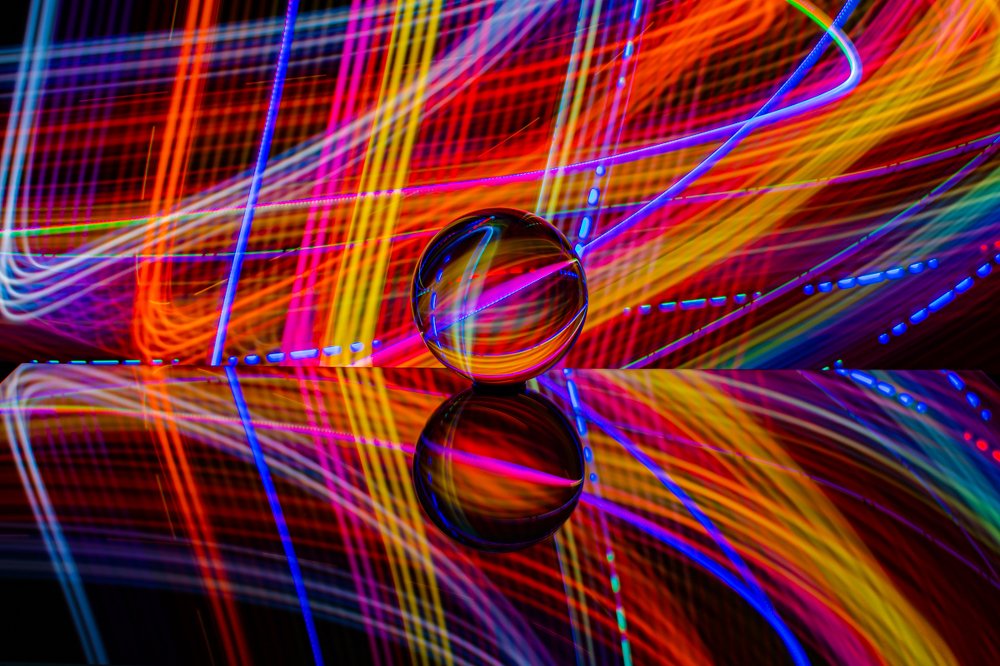 Lens ball light painting
