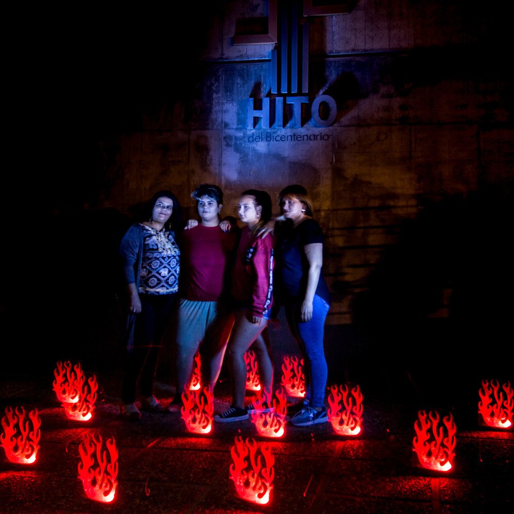 Bicentennial Landmark on Fire