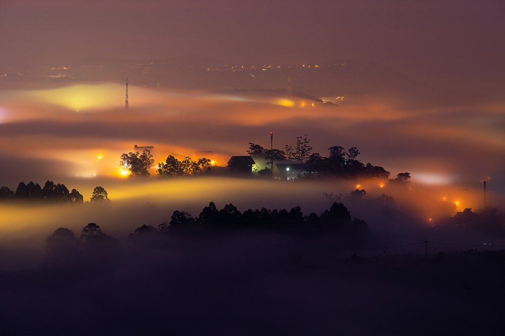 Night mist in Dalat