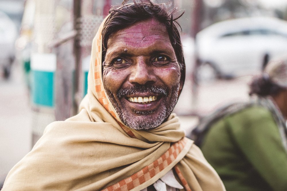 Happiness in his eyes.