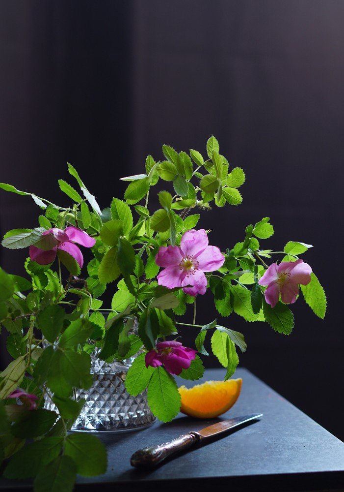 С шиповником.