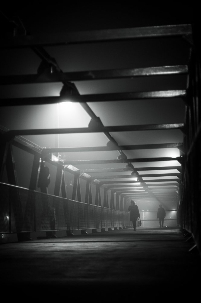 Foggy overpass