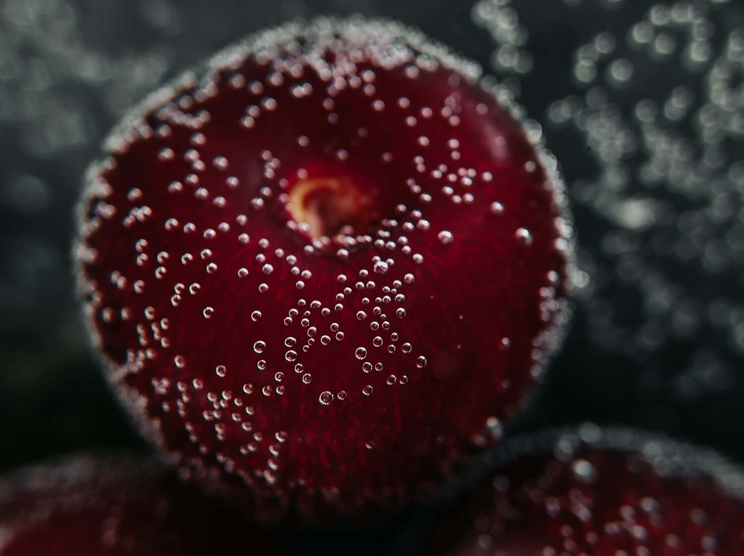 Sweet cherry in water
