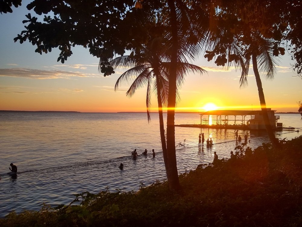 Por do sol Rio Amazonas
