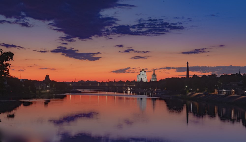 Поздний закат.