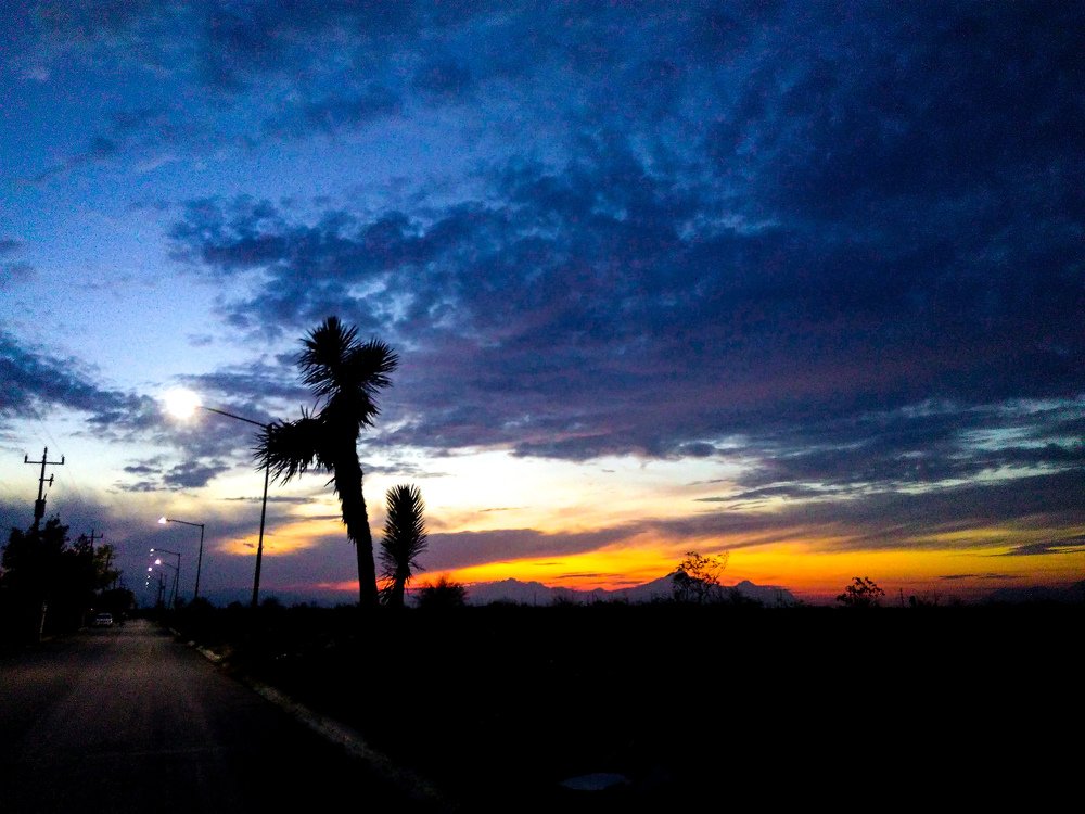 Atardecer acuareable.