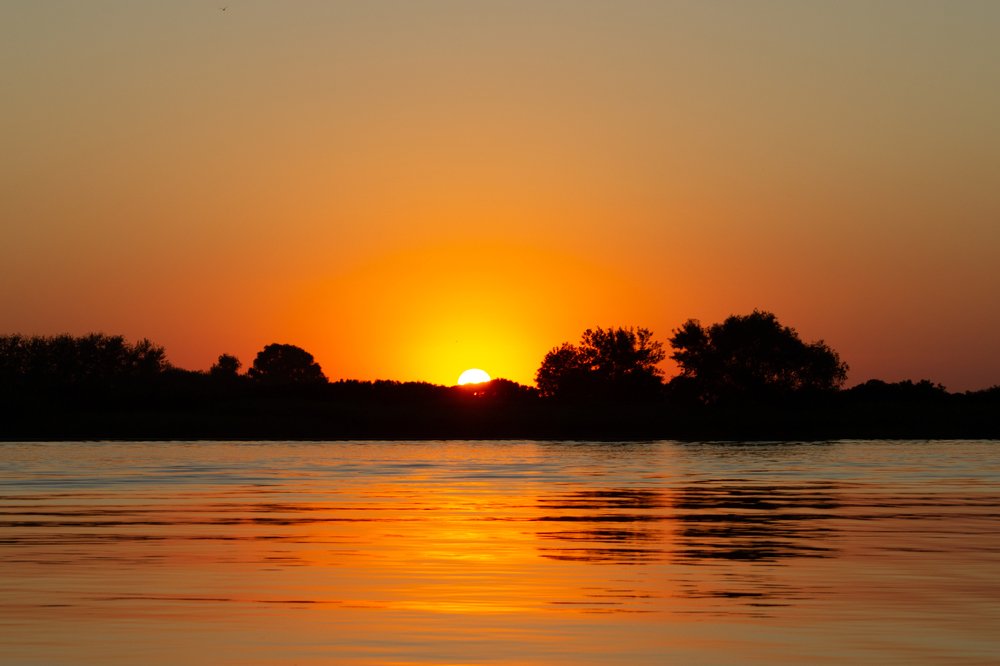 Sunset at the Don river