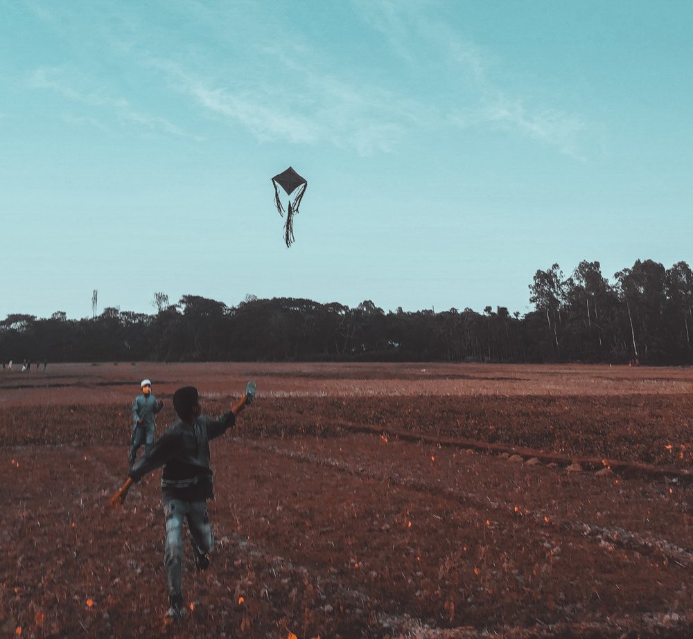 Childhood with kites...