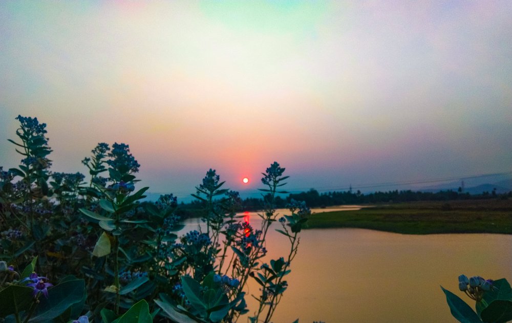 Sunset in Village