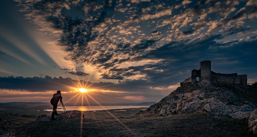 Sunset over the history