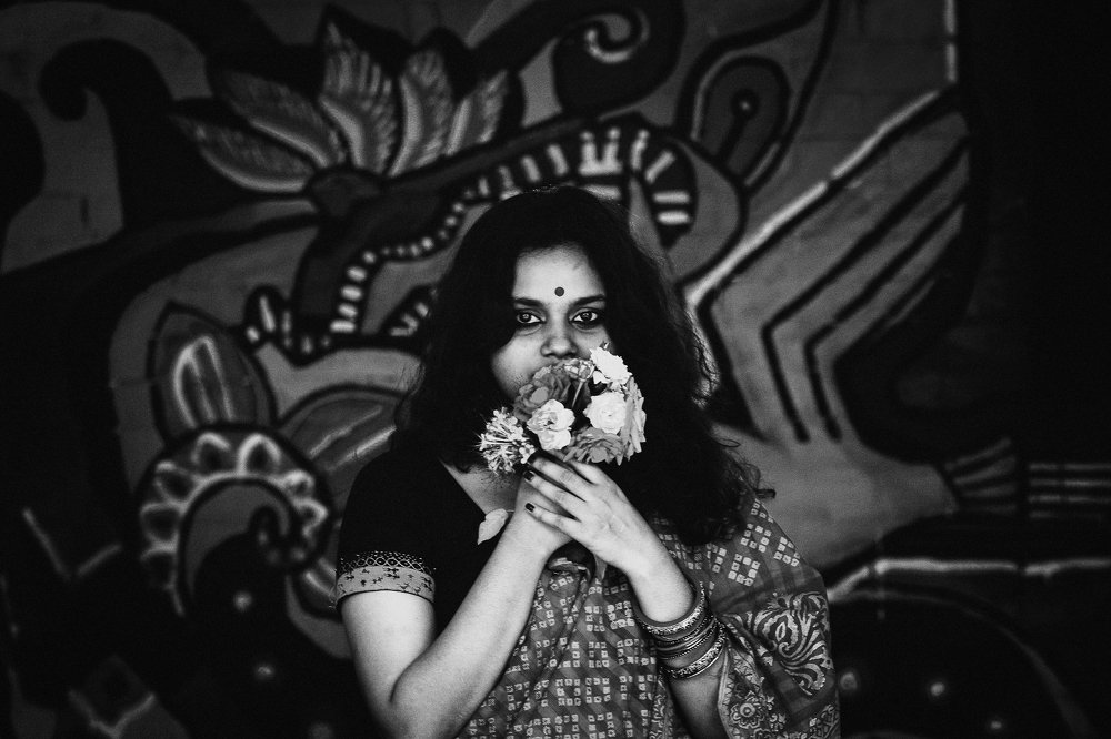 Black and white portrait