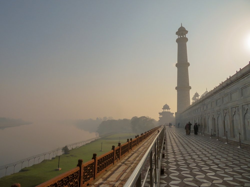 Taj Mahal is located beside the river Yamuna