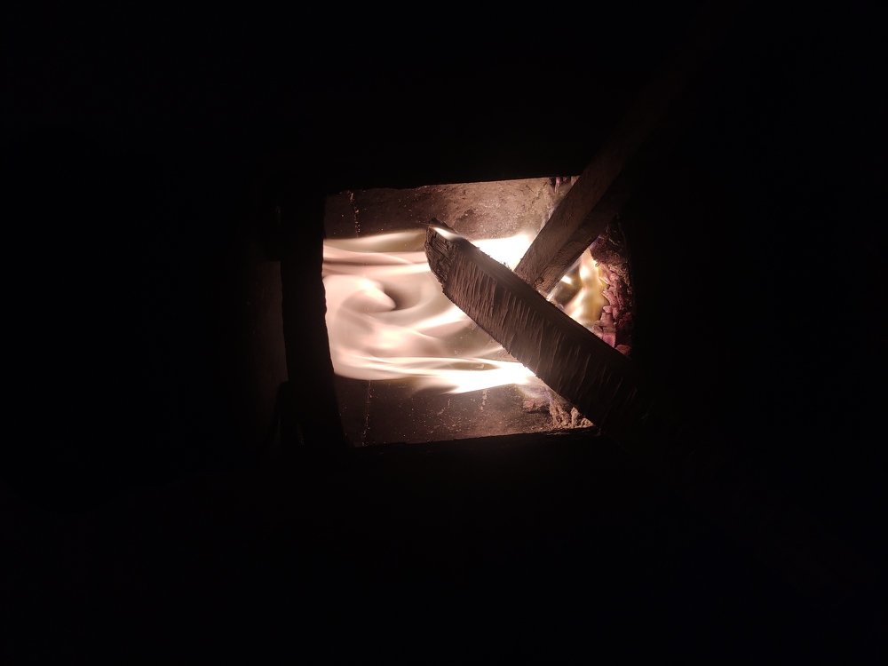 Old Style cooking food, Mud Stove with Firewood