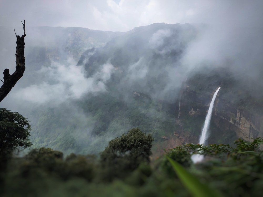 Mobile photography, Waterfall In Misty Fog