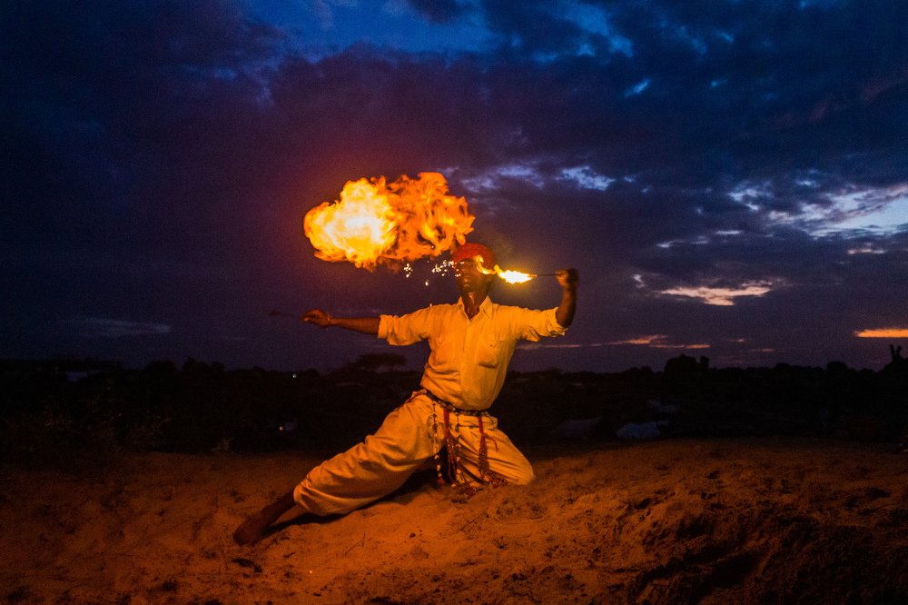 Pushkar fire dance