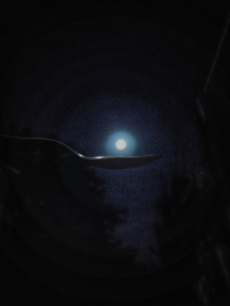 Moon on spoon
