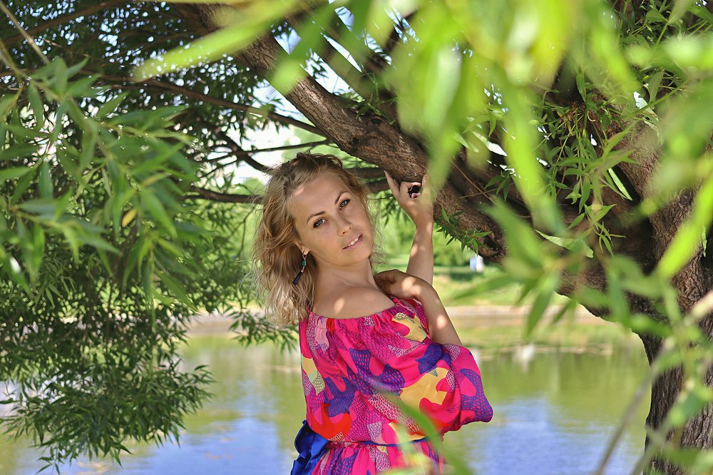 "В тени плакучей ивы"