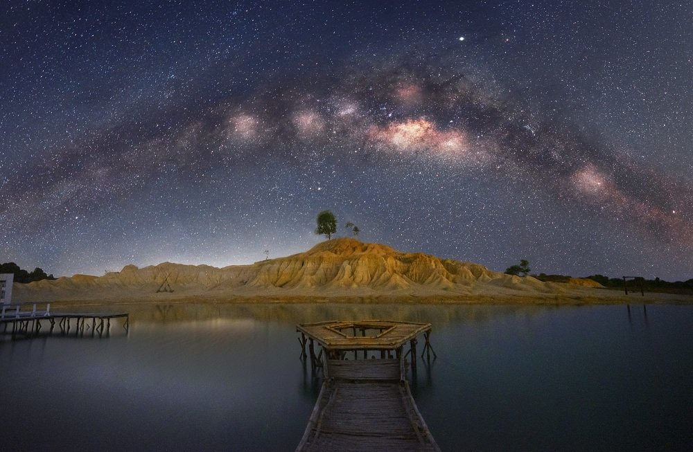 Starry Night Above the Pond