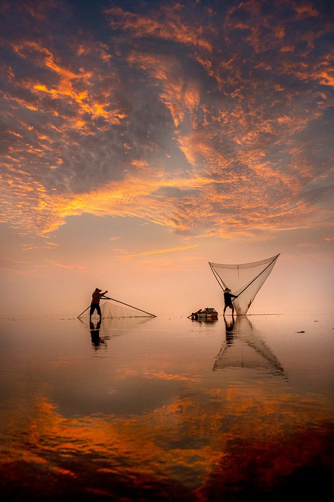 Dawn on the sea of ​​Quang Lang