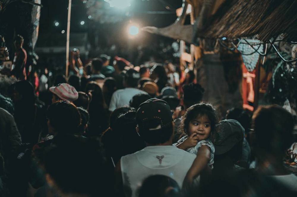 AT NIGHT IN THE MARKET