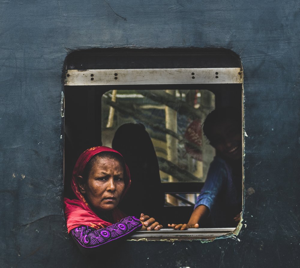 Woman in the train
