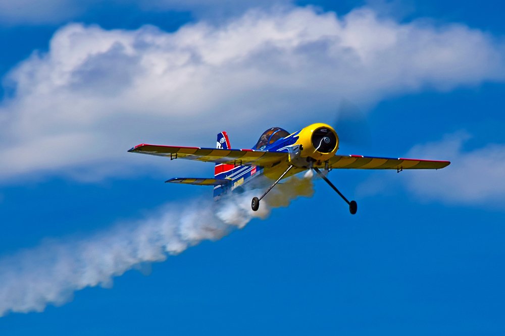 Flight over the cloudy sky