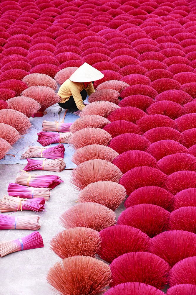 The flowers handmade