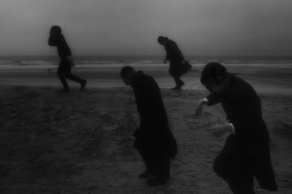 Statues in the storm