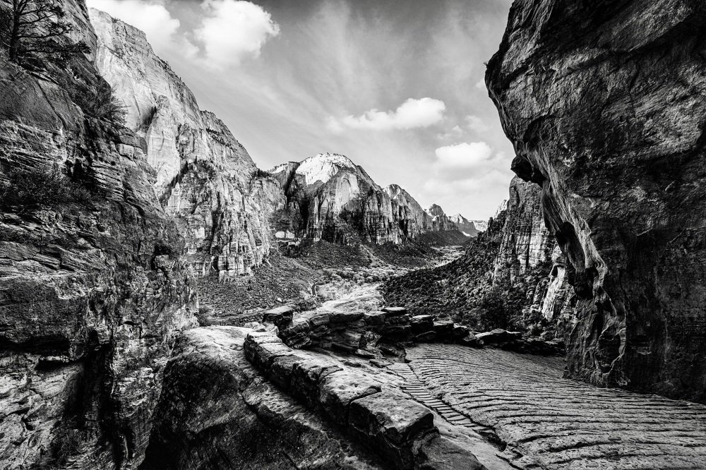 Hiking through the canyon