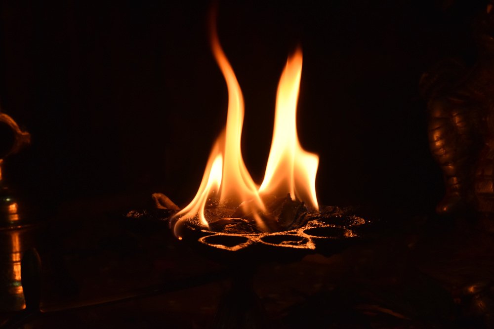 OIL LAMP IN TEMPLE