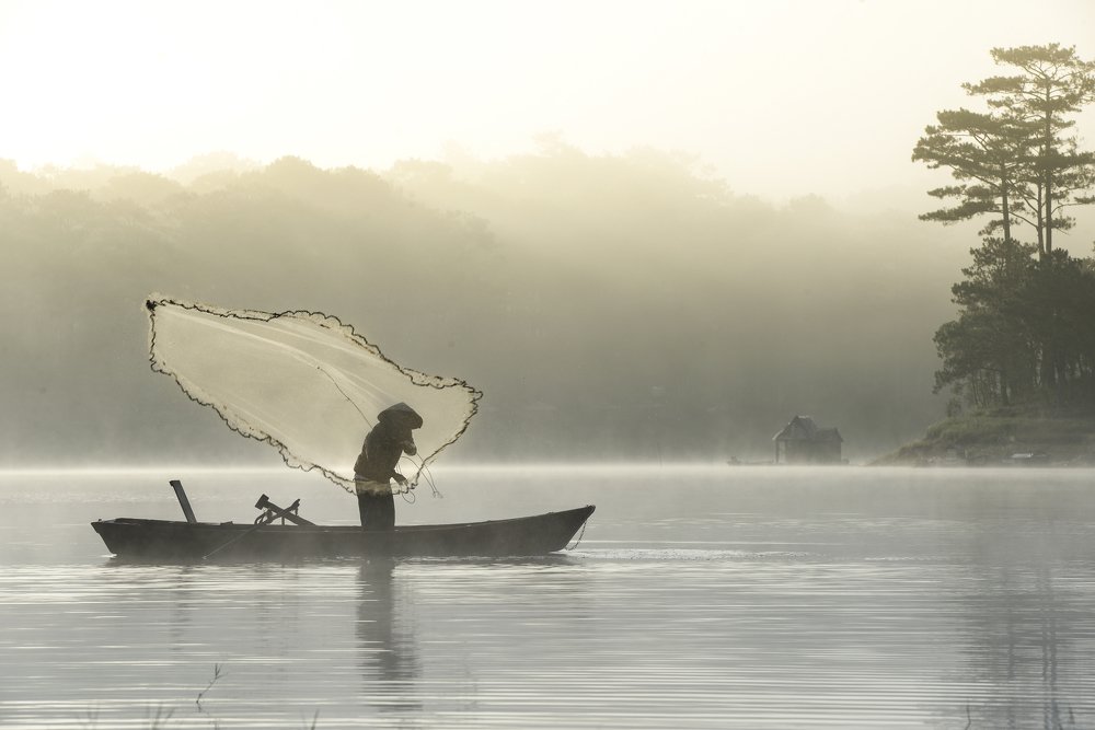 Fishing in the morning