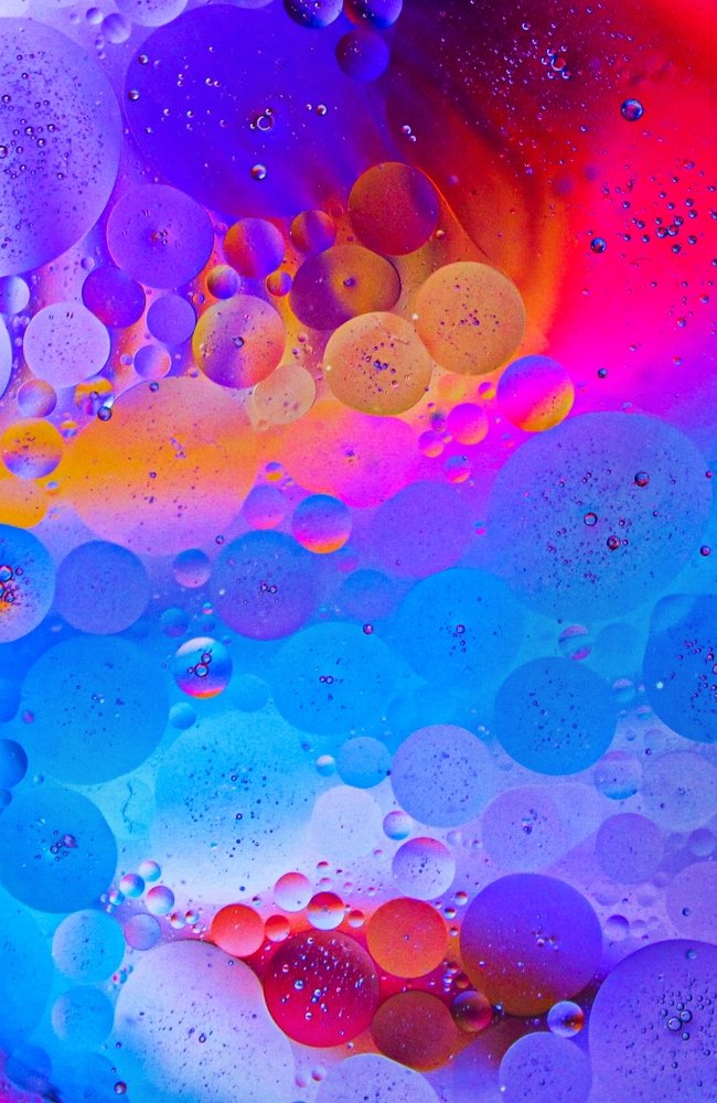 Oils are playing in water