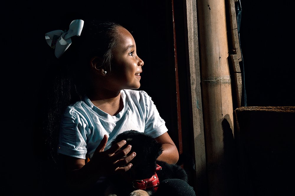 the girl and her dog