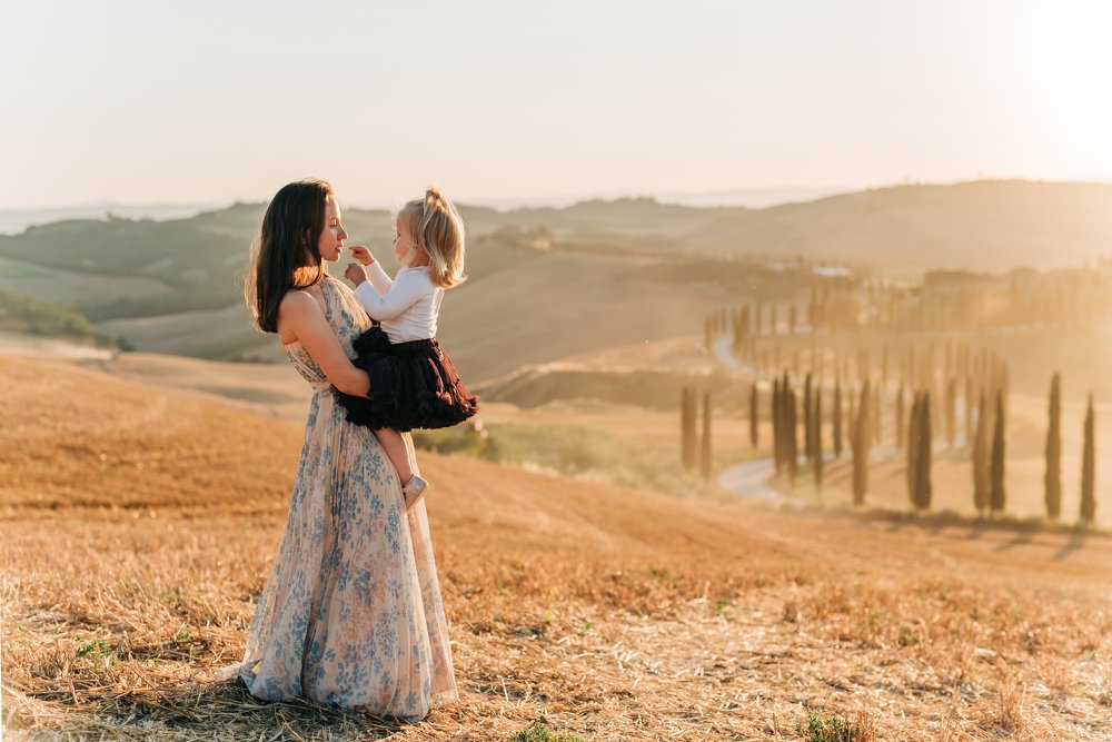Family portrait in Tuscany