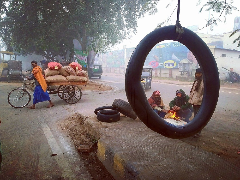 Winter morning on the street
