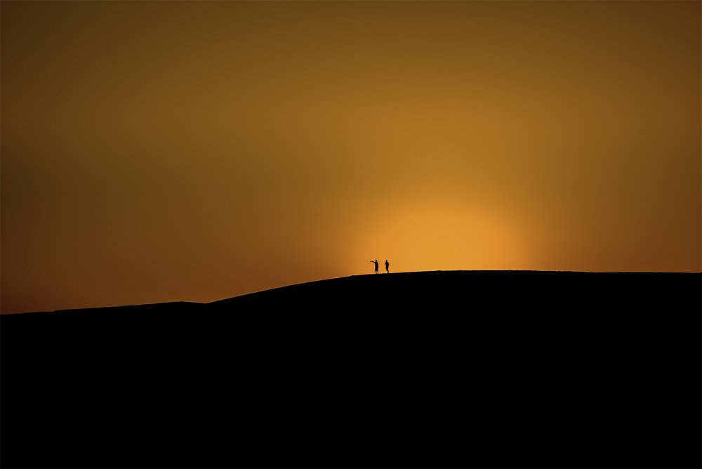 Sunset in the desert