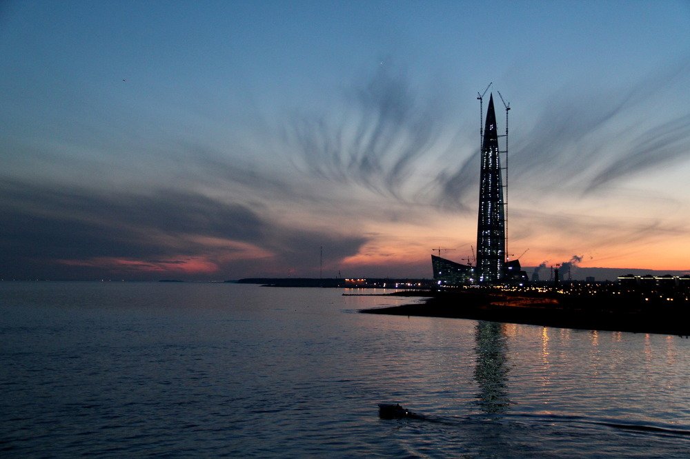 Закат на Финском заливе.