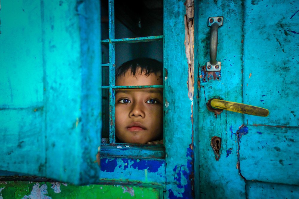 Small children stay at home