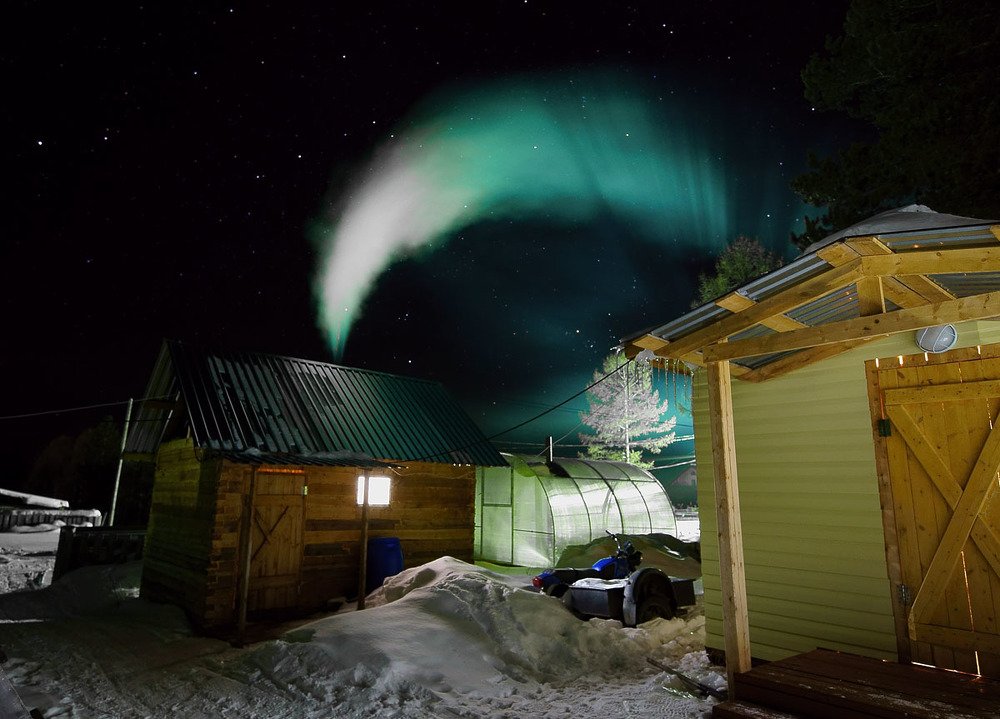 Эвенкия, минус 30. Банька топится.