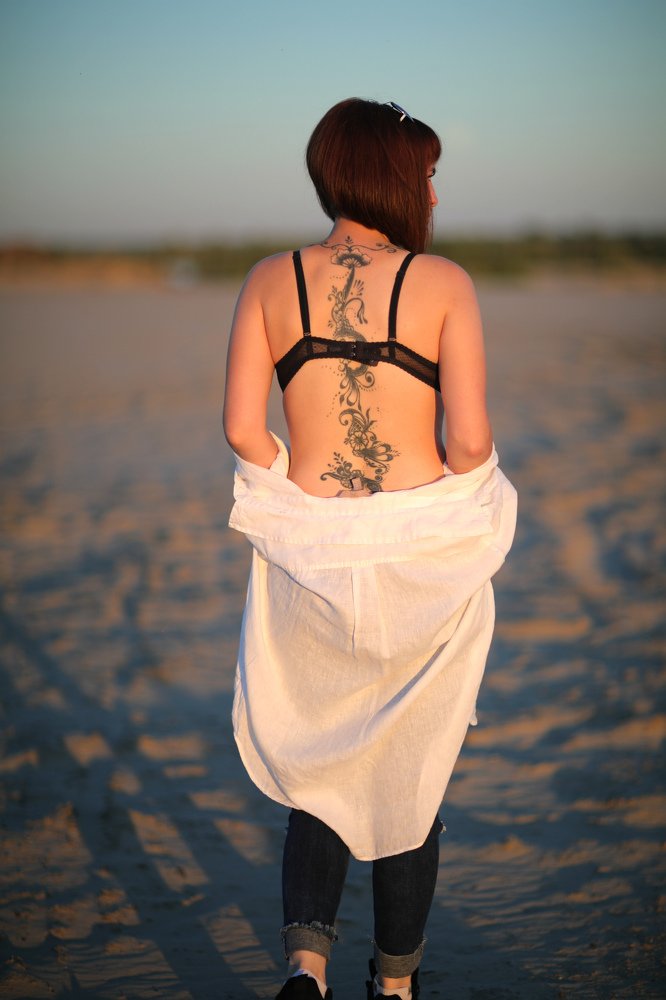 На закате....