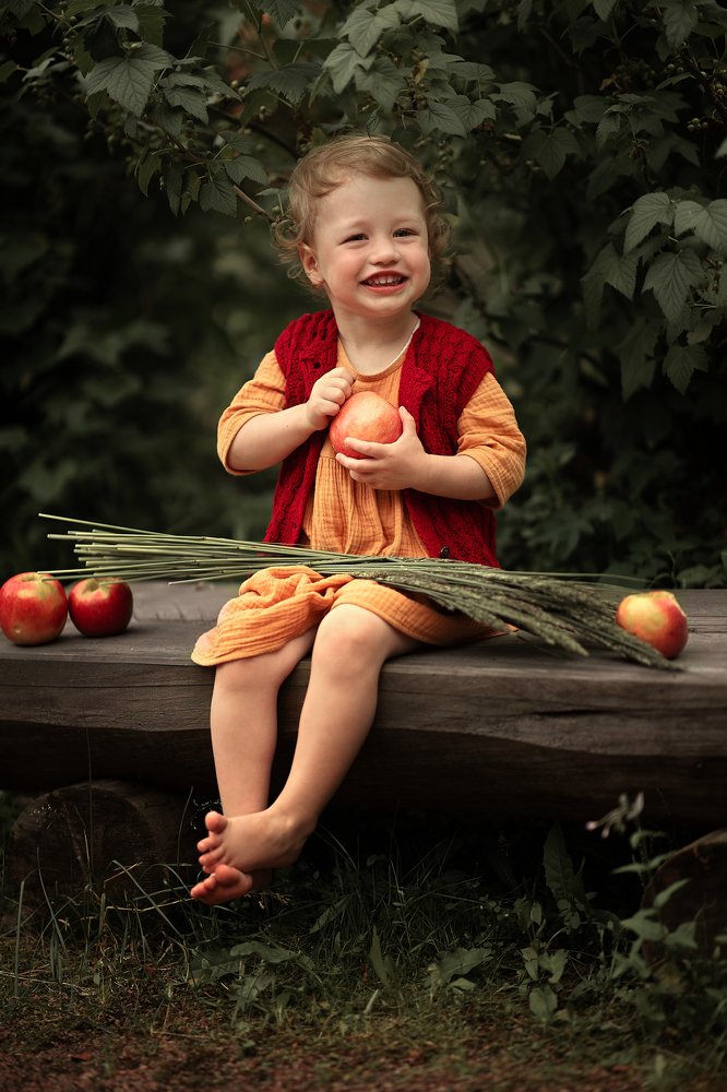 Happy childhood in the village