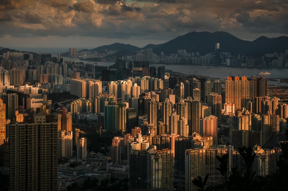 SUNSET OVER HONG KONG