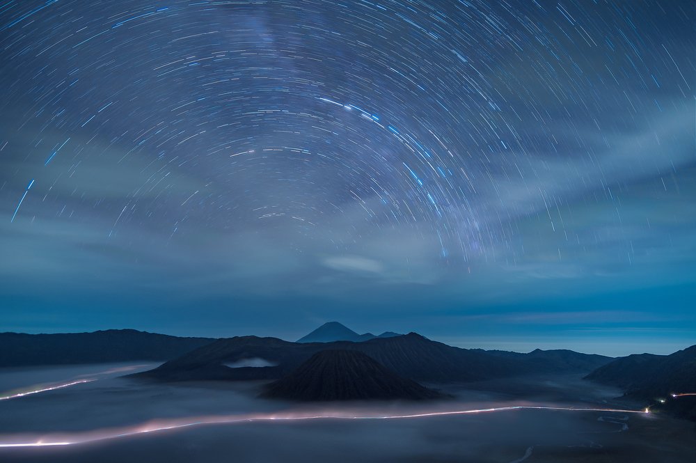 The night at Mount Bromo