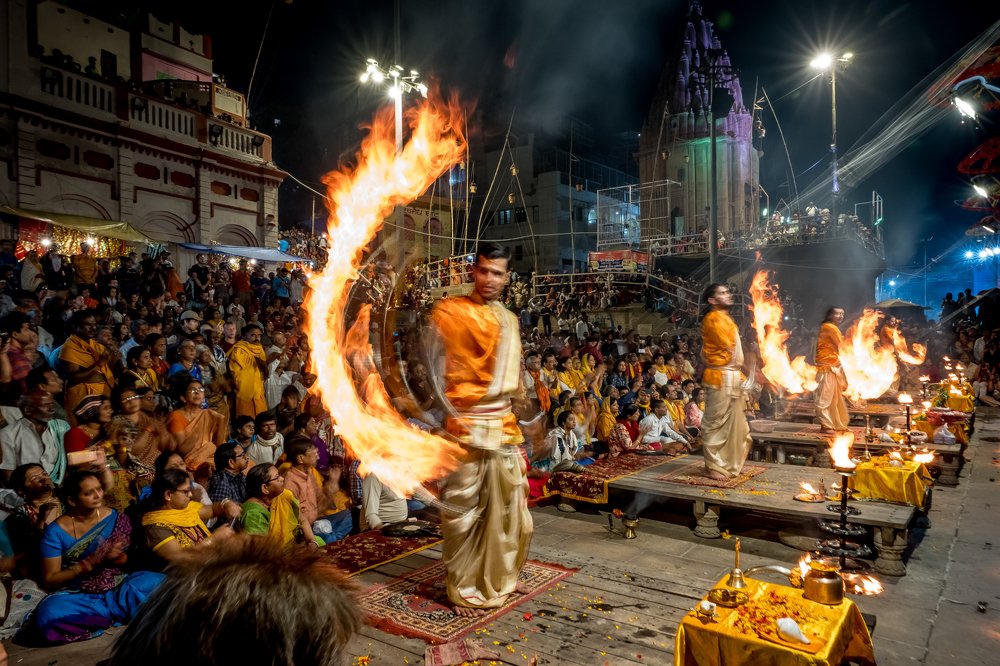 Performance of Ganga Arati