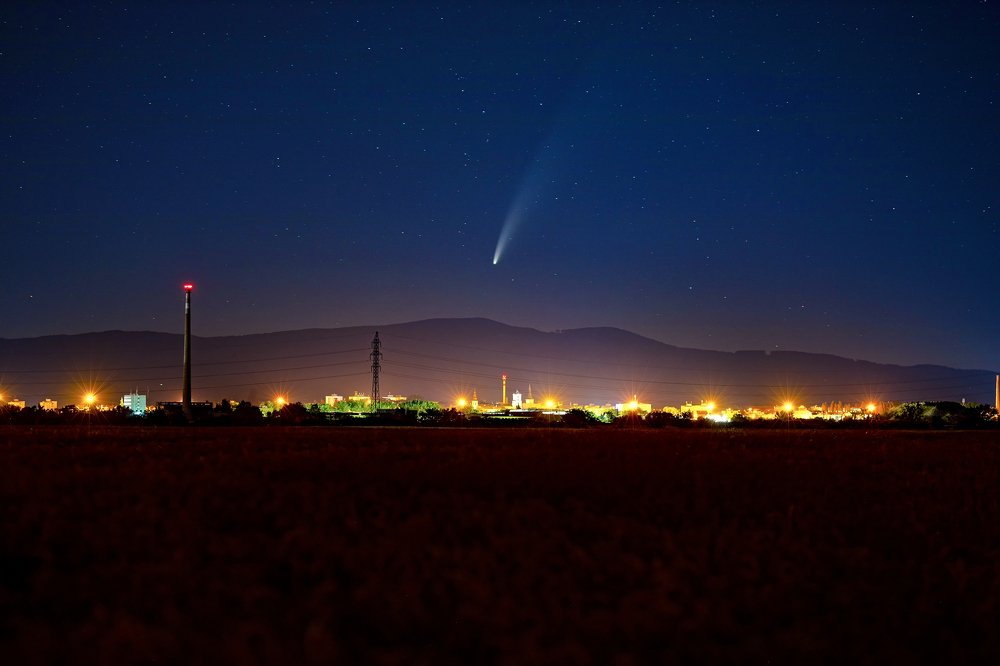 Kométa Noewise nad Pezinkom