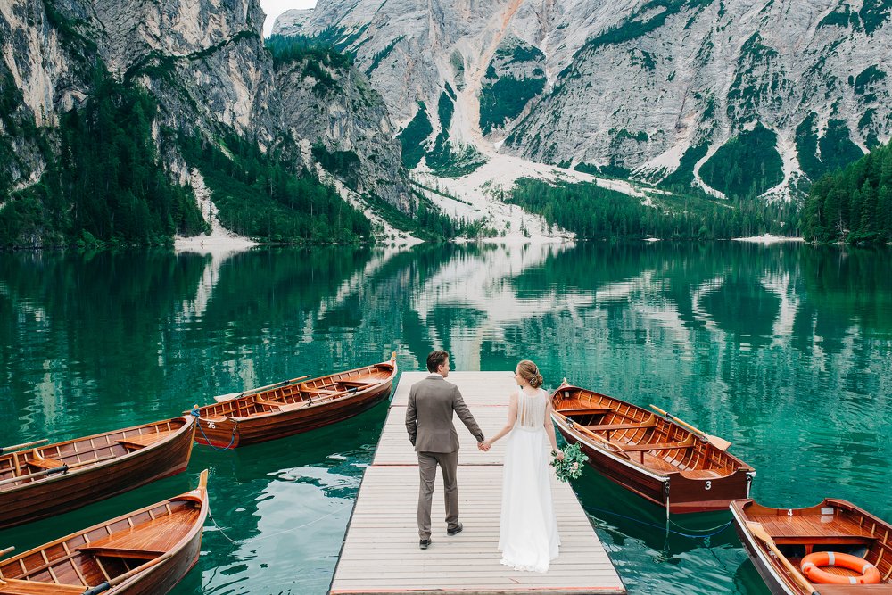Wedding at Lake Braies in Italy