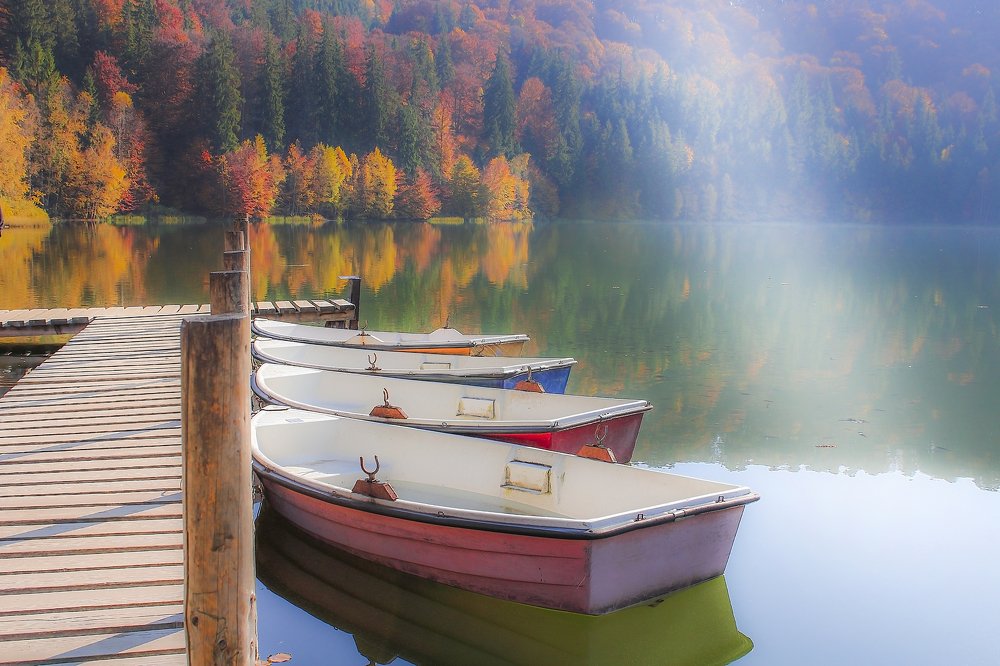 Boats on St. Anne's Lake
